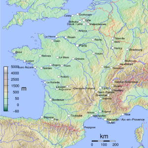 mapa de francia con ciudades