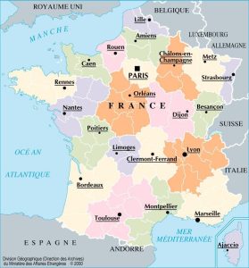 mapa politico francia